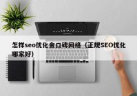 怎样seo优化金口碑网络（正规SEO优化哪家好）