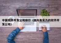 中国软件开发公司排行（国内有实力的软件开发公司）