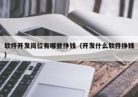 软件开发岗位有哪些挣钱（开发什么软件挣钱）