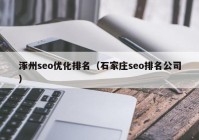 涿州seo优化排名（石家庄seo排名公司）