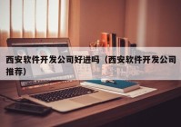 西安软件开发公司好进吗（西安软件开发公司推荐）