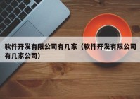 软件开发有限公司有几家（软件开发有限公司有几家公司）