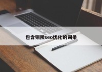 包含铜陵seo优化的词条